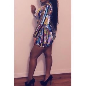 Colorful Sequined Dress